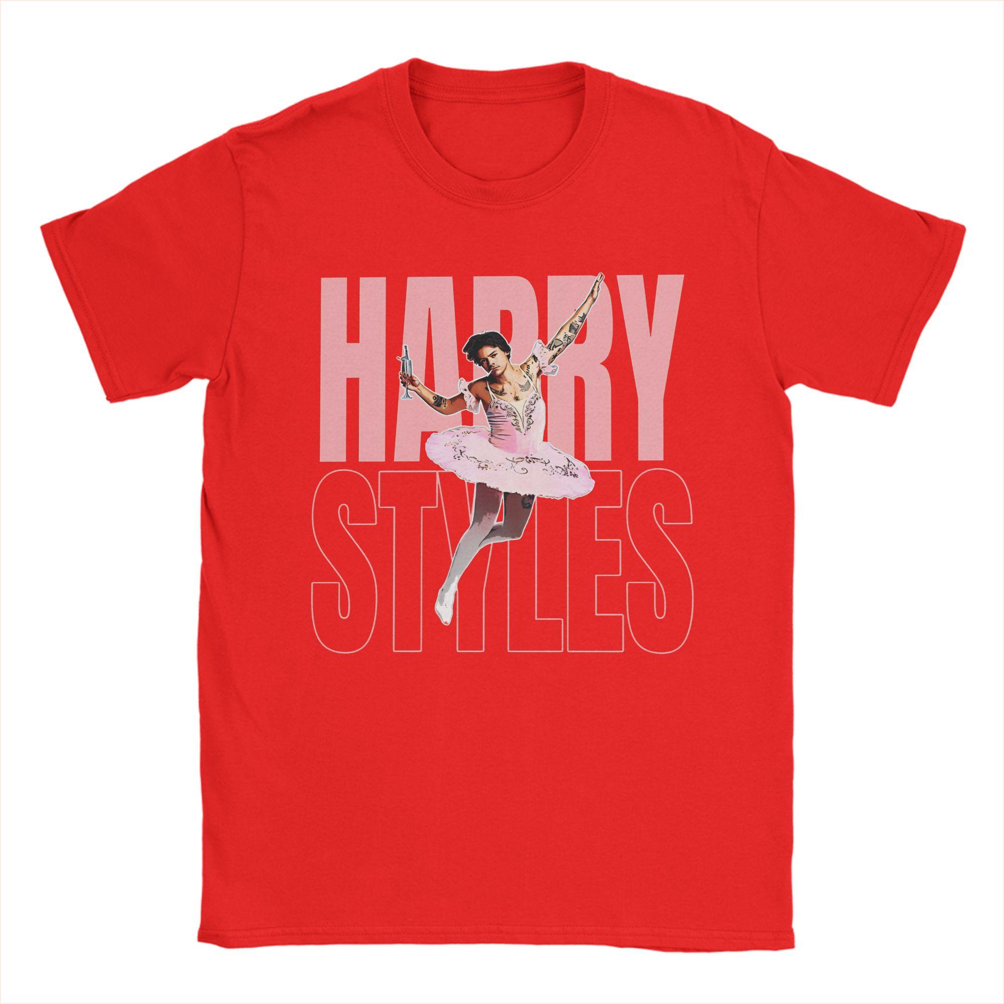 

HARRY STYLES Pink T Shirts Men 100 Cotton Funny TShirts Round Neck Tees Short Sleeve Clothes Big Size S