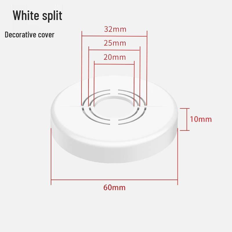 Dekorativní kryt sprchové hlavice děleného typu bez vrásek se zadním košíkem