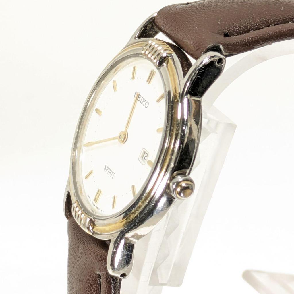 [USED] SEIKO SPIRIT Men's Battery Strap Replacement Working R-63