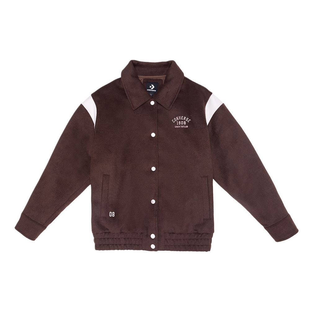Converse Puffer Jackets Women s Dark Brown Lapel Moderate WCJ450-J9T L