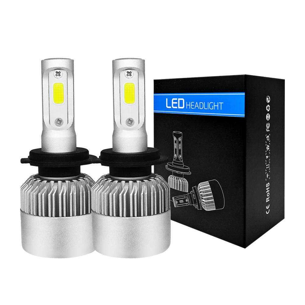 2Pcs Car Running Lamp H7 H1 H3 LED Driving Lights 9000LM 72W 6500K for Car Truck