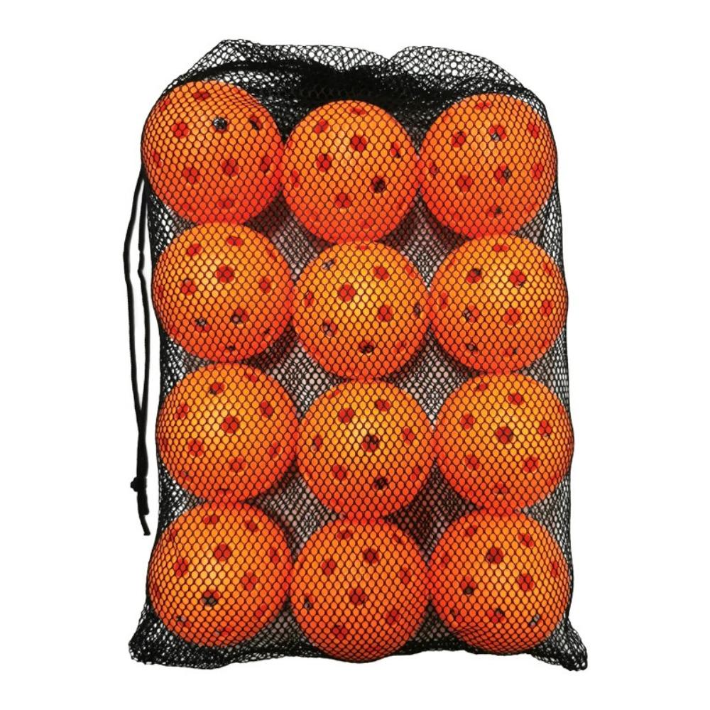 Professional 74MM Pickleball Plastic 40 Holes Competition Pickleball woth Black Mesh Bag Durable Sports Ball Training