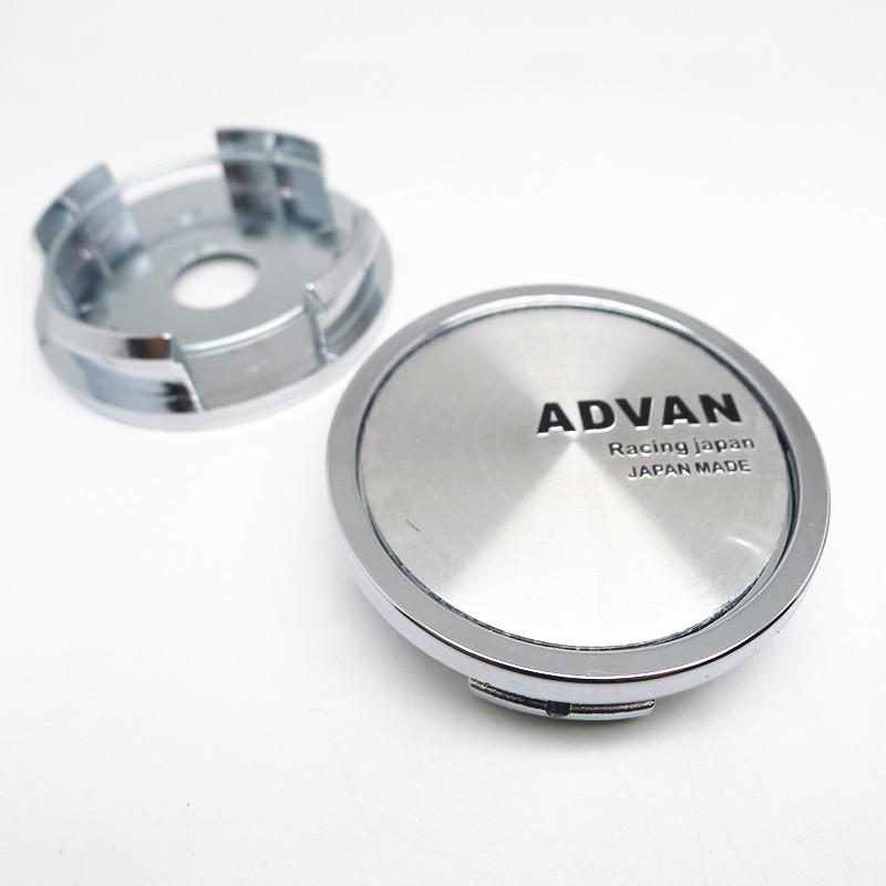 4 Stück 58mm 52mm Advan Racing Felgendeckel Auto Mittelnaben Nabenkappen Auto Felgen Staubschutz Logo Emblem Abzeichen Styling Zubehör