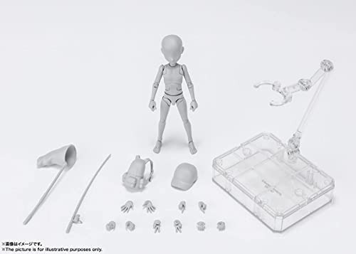 TAMASHII NATIONS S.H.Figuarts Body-kun - Ken Sugimori - Edition DX SET (Gray Color Ver.) Approximately 130mm PVC & ABS Movable Figure BAS62102