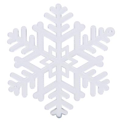 12 Stück Weihnachtsanhänger Acryl Transparent DIY Festival Heimdekorationszubehör (Weihnachts-Schneeflocken )