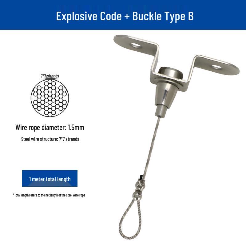 Adjustable Safety Hanging Kit: Rope, Buckle & Acrylic Board Line