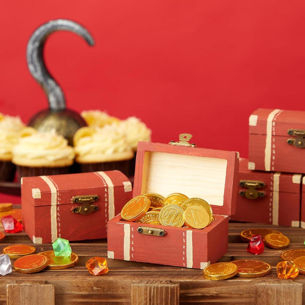 36pcs Small Wooden Box Wood Treasure Boxes with Lid for DIY Crafts (3.5 X 2.2 X 2 Inch)