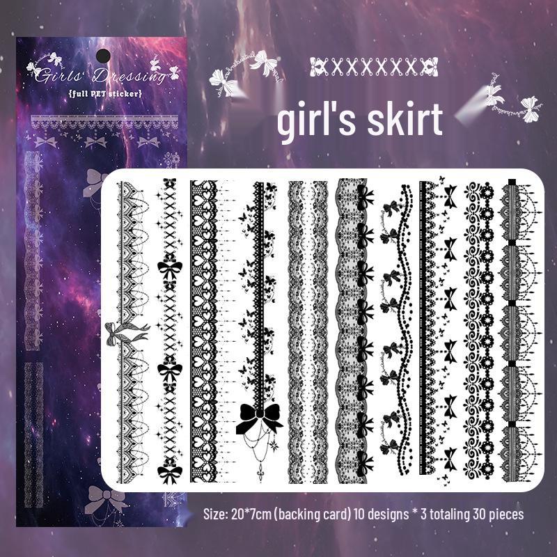 Firefly PET Journal Laser Stickers - Salt Style Guka Border & Collage Decoration