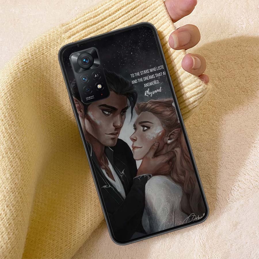 A Court of Mist and Fury Sarah J Maas Phone Case For Redmi Note 13 14 15 Pro Plus 12 13C 12C 15C 9 10 10C 9T 9C 9A TPU Soft Cove