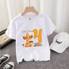 Lion King Simba Birthday Theme Pure Cotton Printed Children's T-shirt 2026 Summer New Fashion Parent Child Short Sleeve