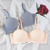 Ensfarvet Sømløs BH Kvinneundertøy Sexy Push Up BH Samle Kvinne Lingeri Stropper Trådløs Bralette