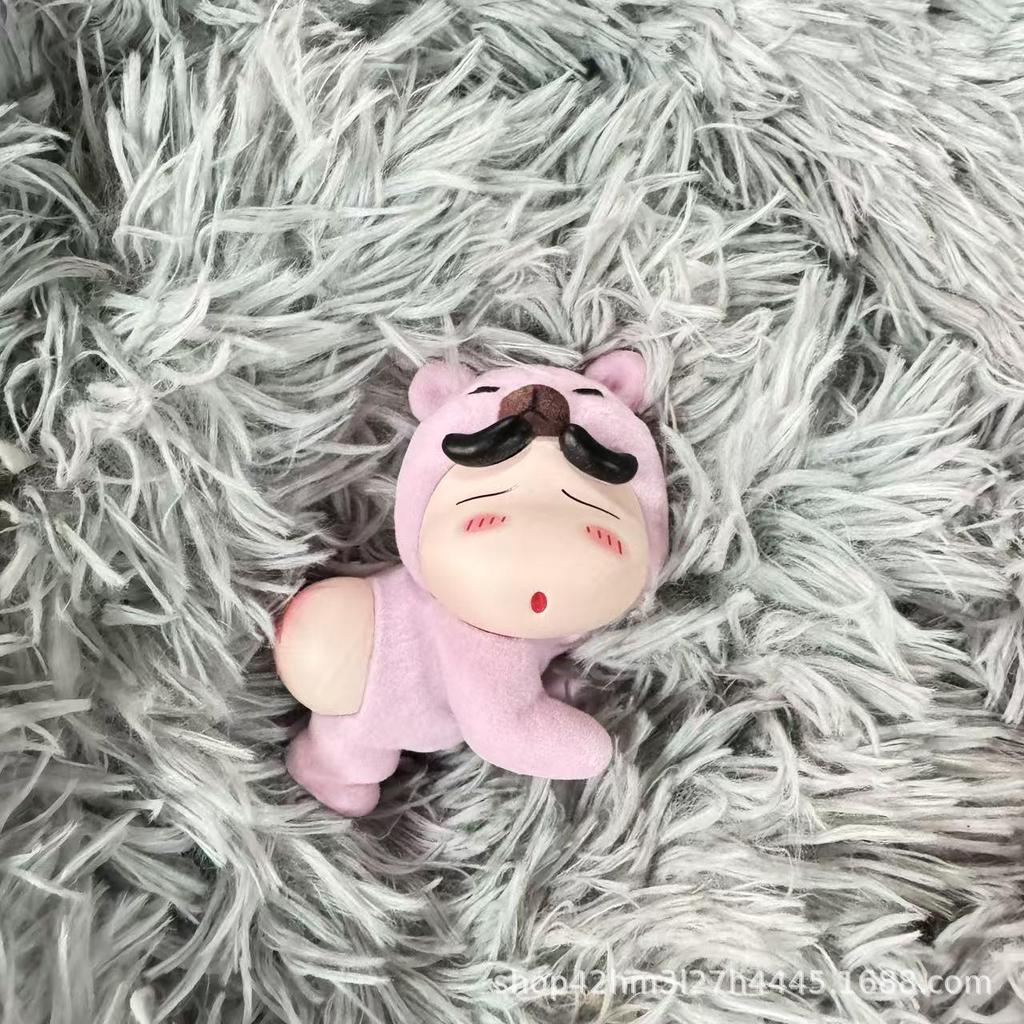 High-Quality Shin-chan Flocked Bear Figure: Cute, Trendy Desktop Ornament and Gift