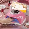 Rosa UV-LED-Nagellampe mit Touchscreen, 4 Timer-Einstellungen, Abnehmbare Basis, Duale Lichtperlen – Schnelles Gel-Aushärten zu Hause