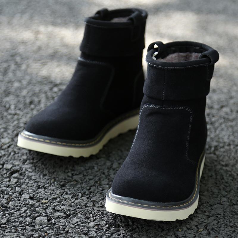 Fashion Golden Sapling Classics Snow Boots for Men Outdoor Keep Warm Plush Boot Male Round Toe Short Booties Faux Suede Leather Shoes