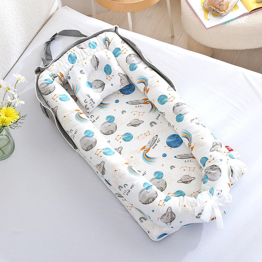 Portable bed-in-bed baby crib foldable newborn bed removable bionic anti-pressure bb bed-in-bed