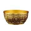 Ornament Home Decor Cloud Pattern Hundred Blessings Treasure Bowl Handcrafted Brass Carving Elegant An