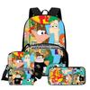 Phineas And Ferb Backpack Cartoon High Definition Printing Multifunctional Spine Protection Lightweight School Bag