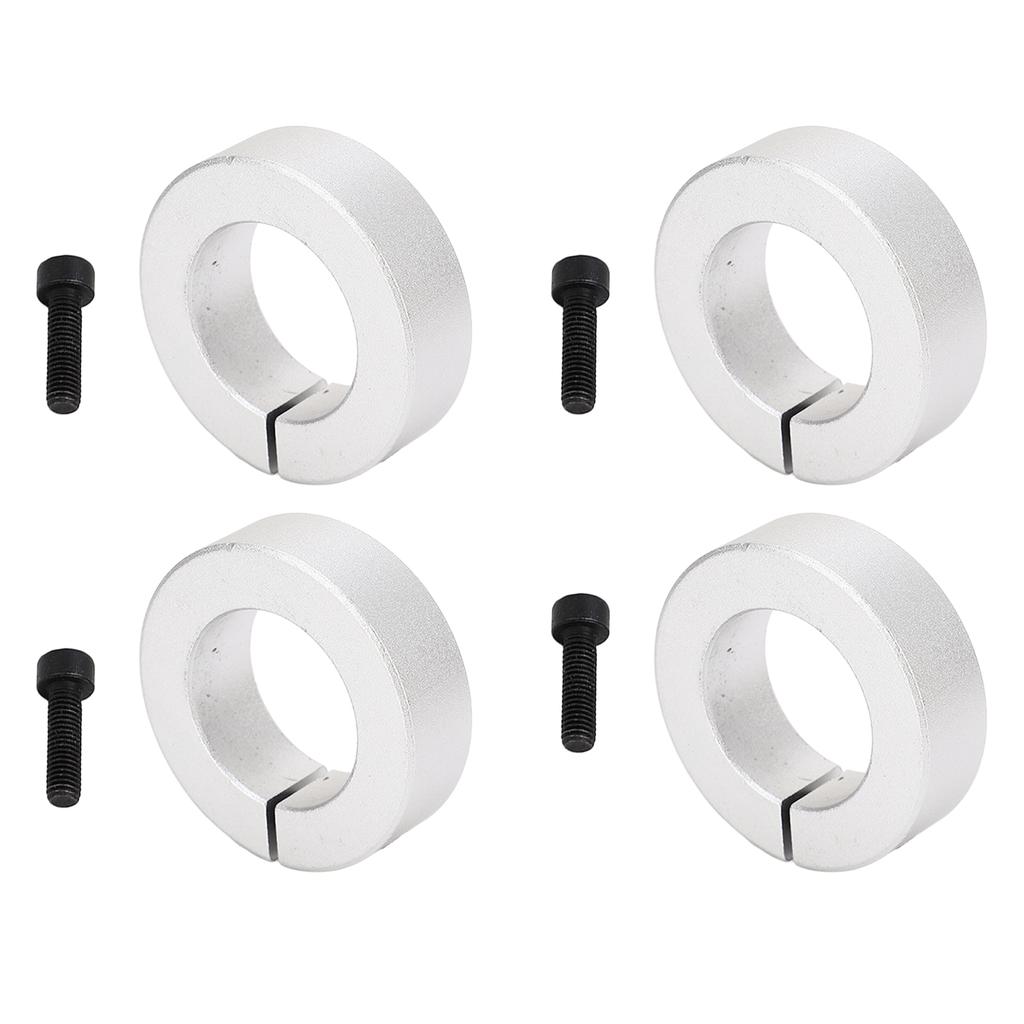 4Pcs Split Shaft Fixing Collar 1in Bore Diameter Aluminum Alloy Screw Clamping Shaft Collar Kit 25mm