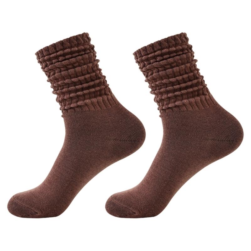 Calf Socks Slouch Socks Scrunch Stacked Socks Ribbed Knit Scrunchie Boot Socks for Women Girls
