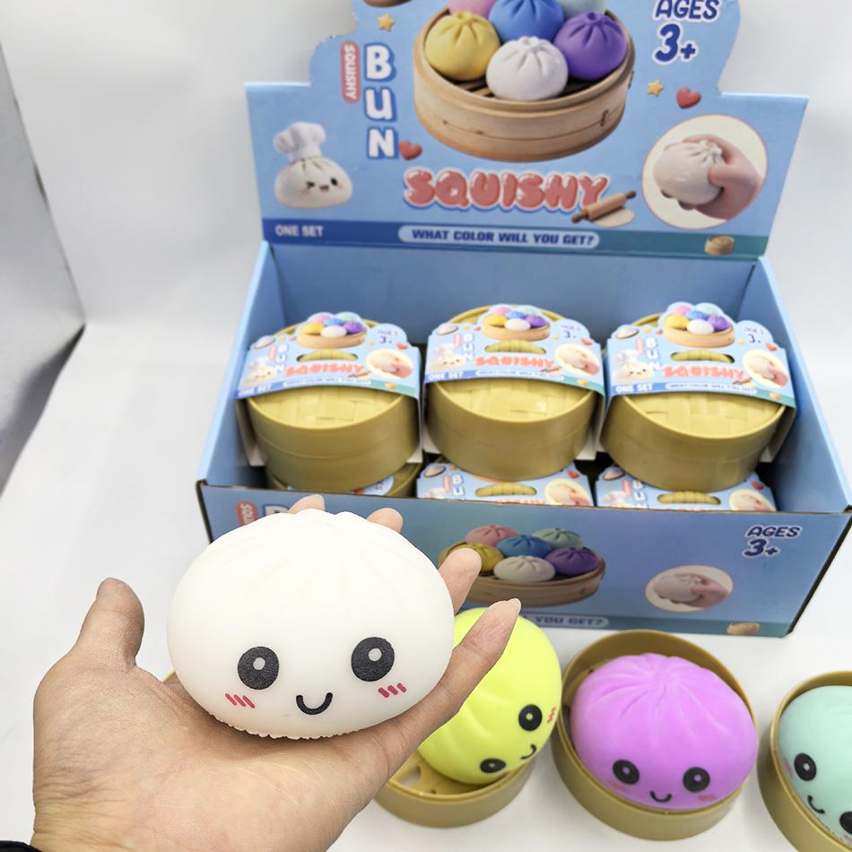 Colorful Dumpling Squishes Stress Balls Reusable Low Rebound Decompression Toys Home Decoration Friend Unique Birthday Gift