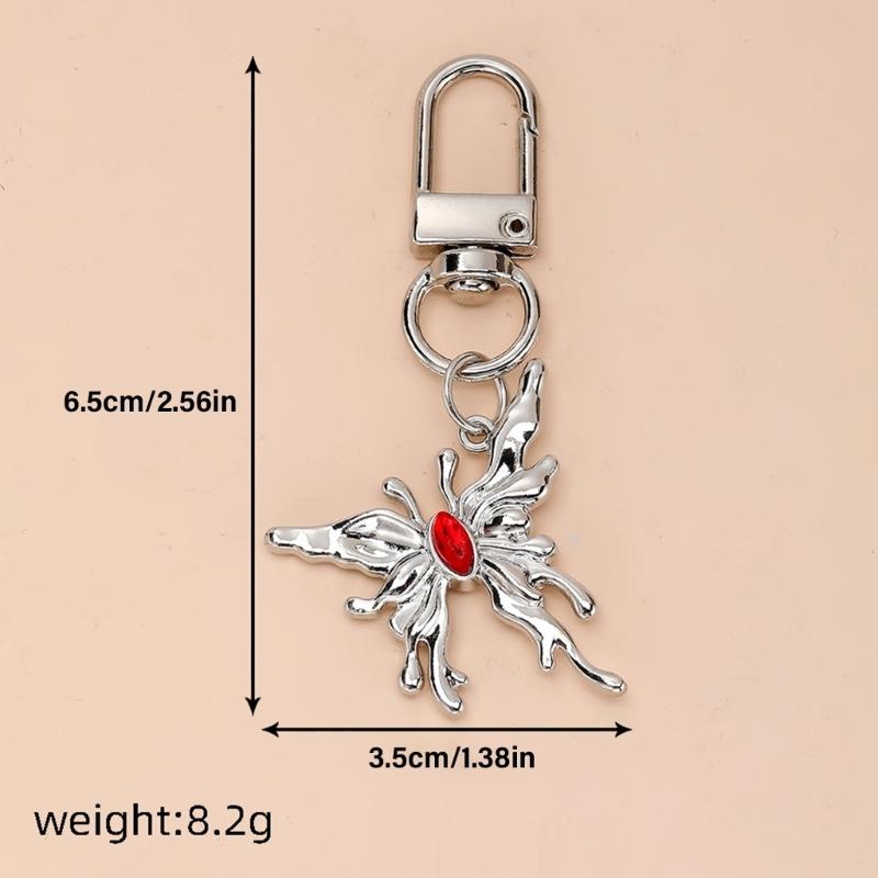 Resin Butterfly Key Holder Delicate Keychain Stylish and Portable Keyring Fashion Ornament Unique Bag Charm for Women