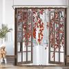 Winter Forest Scenery Shower Curtain Snow Window Outside Nature Landscape Snowy Pine Tree Bathroom Decor Polyester Bath Curtain