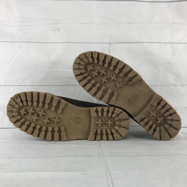 Skandal Germany Leather Hole Cut Side Strap Suede Boots Brown 25.0(USED)