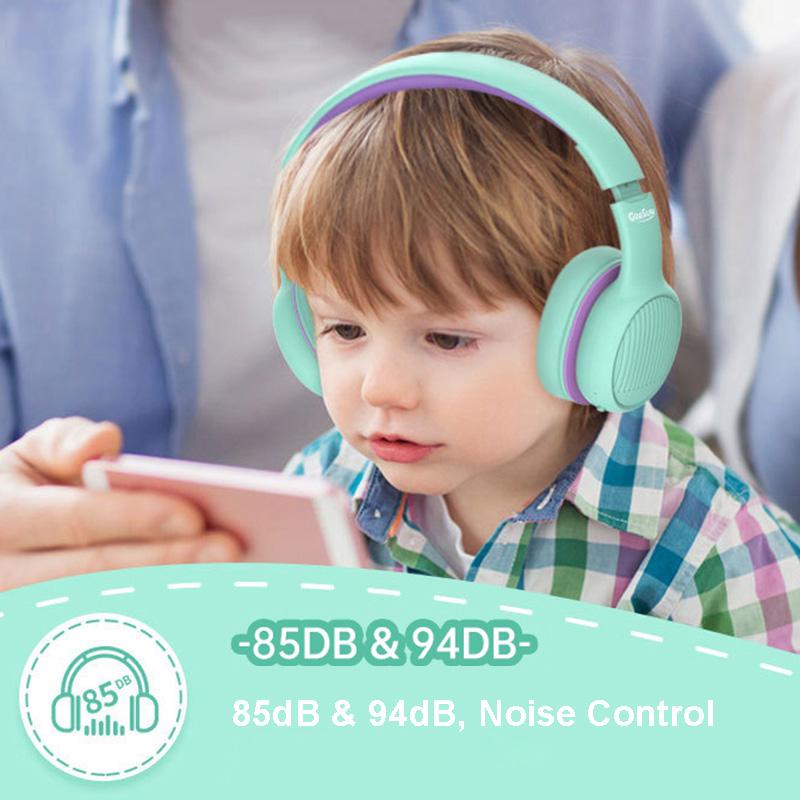 

GORSUN E66 85/94dB Volume Limit Over-ear Bluetooth-compatible Headset Children Foldable Headphone Black