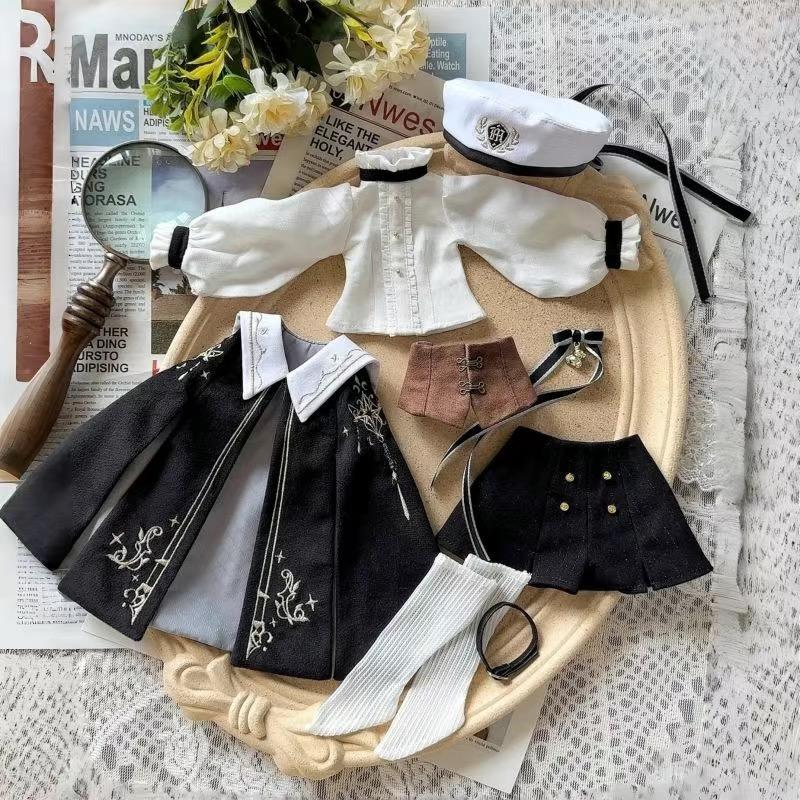 Одежда для BJD кукол, подходит для размера 1/4. Полный набор милых волшебных накидок, комплект одежды, аксессуары для кукол 1-4size чёрный