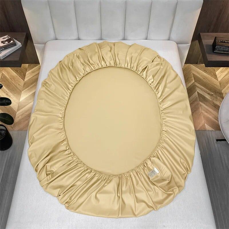 Sábana Bajera Ajustable de Algodón Egipcio con Bandas Elásticas, Fundas de Colchón Ajustables Antideslizantes para Cama Individual, Doble, King, Queen, Sábana Suave