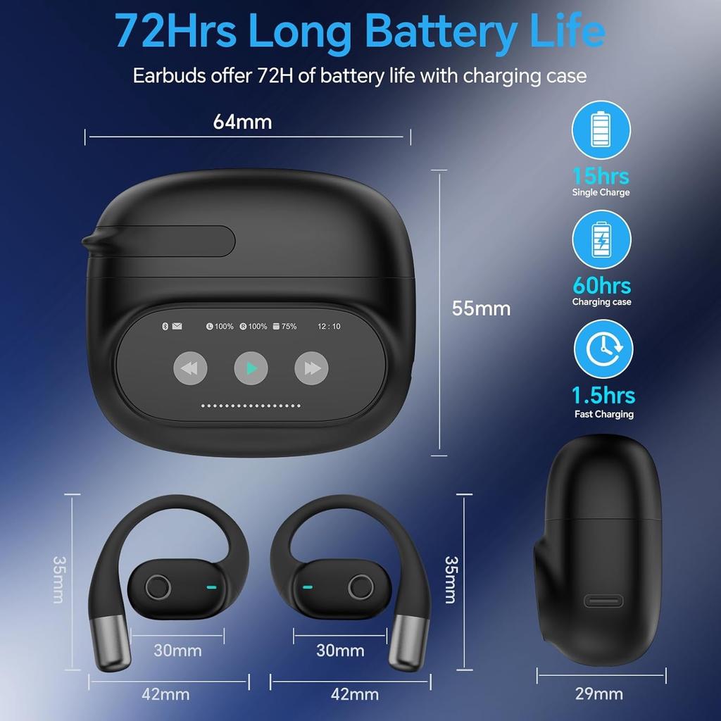 AI Translation Earbuds 164 Languages Translator Headphones Wireless Earphones Bluetooth 5.4 Headphones, Audifonos Traductores Translating Device
