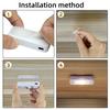 4pcs LED Motion Sensor Lights Rechargeable Cabinet Wireless Energy Saving for Closet Drawer Shelf Under Cabinet Light