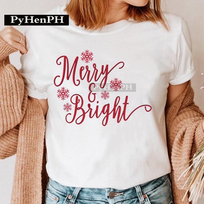 Summer Christmas Elk Printed T-shirt for Men Women Cotton Loose Round Neck Short Sleeve T-Shirts Unisex