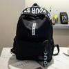 New Backpack Backpack Men and Women Junior High School High School Students Backpack Large Capacity Campus Canvas Double Back