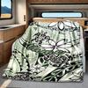 Polynesian Tattoo Design Customize Your Name Rv Blanket Comfortable Soft Lightweight All Season Multi Purpose Blanket For Travel Camping Picnics Sofa