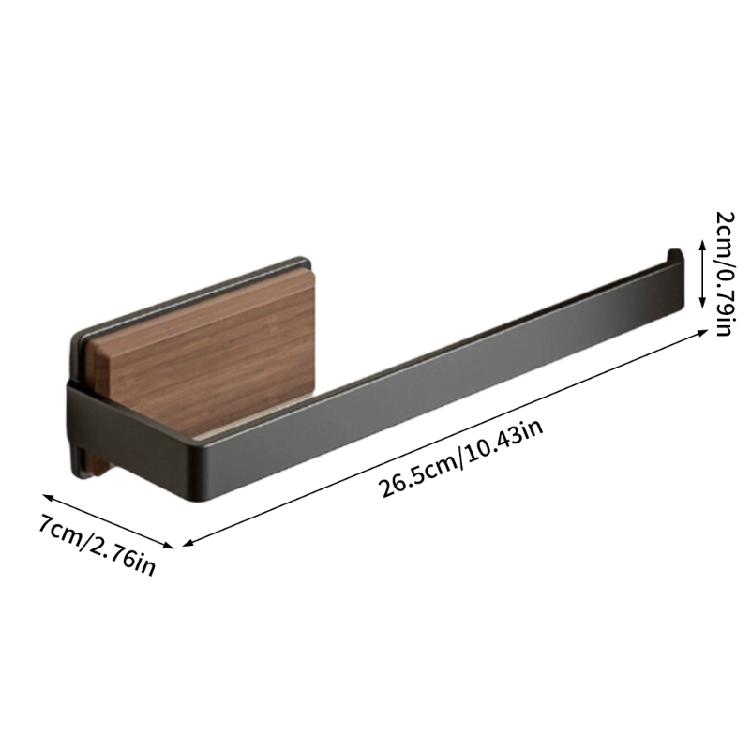 Black Walnuts Wall Mounted Paper Towel Stand Walnuts Wooden Shelf Tissue Roll Hangers For Compactd Spaces