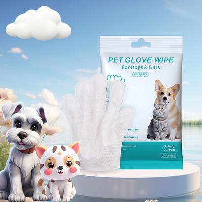 Rinse-Free Shampoo Mittens For Dogs Cats Cat Cleaning Paw Fur Butt Deodorizing Grooming Wipe For Indoor Outdoor