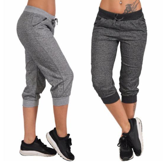Sport Estivi Donna Pantaloni Capri Estivi con Coulisse Jogging?Pantaloni Harem Ampi