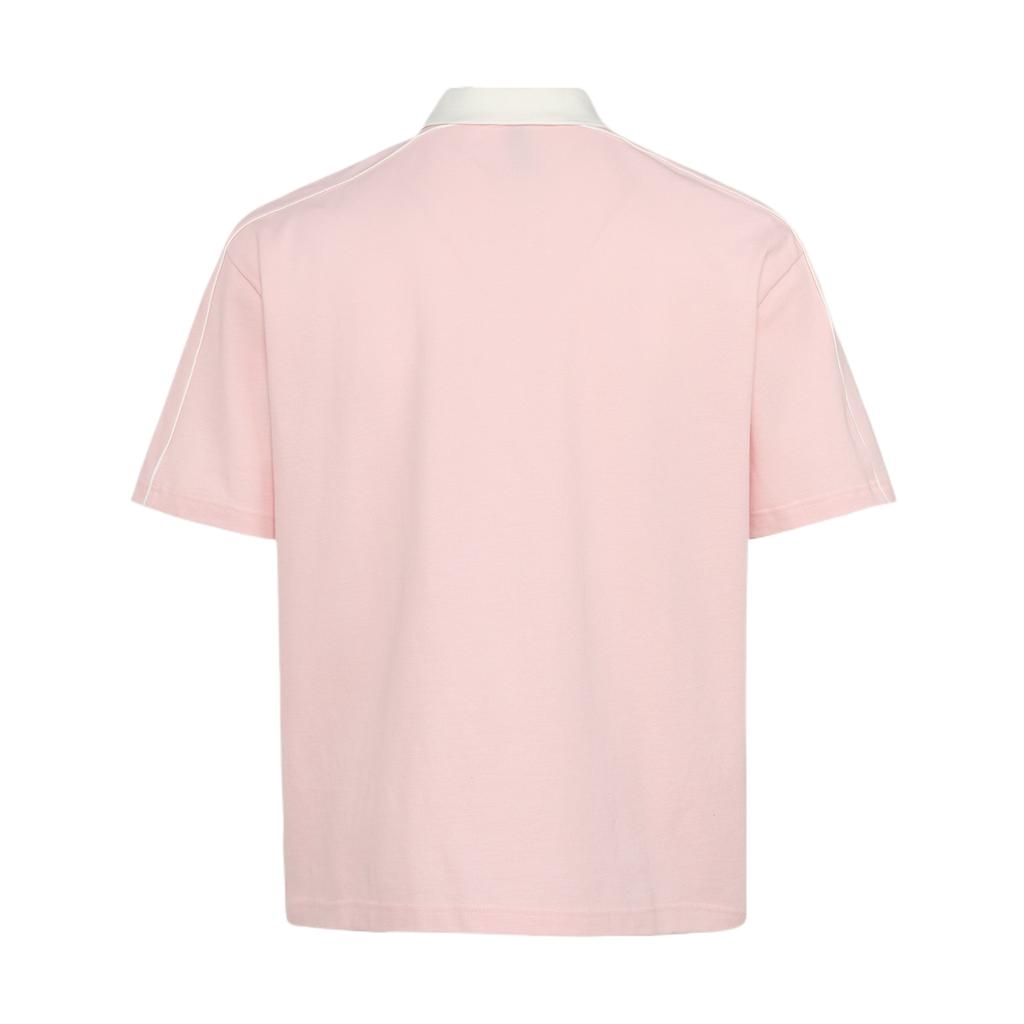 adidas Polo Shirts Unisex Light Pink Polo Collar Moderate Straight Fit KW8118