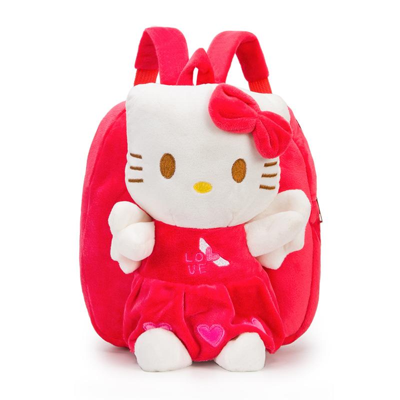 

Plush Boys And Girls Backpack Cartoon Cute Cat Baby Small Schoolbag Children S Backpack Tide красный