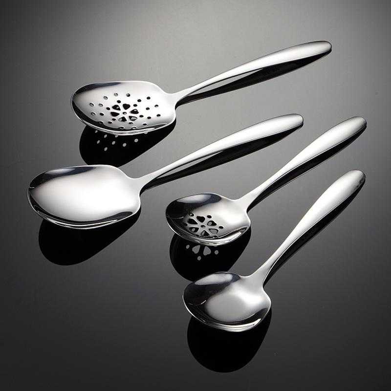 304 stainless steel dining spoon size bright male spoon restaurant hotel western tableware large rice spoon