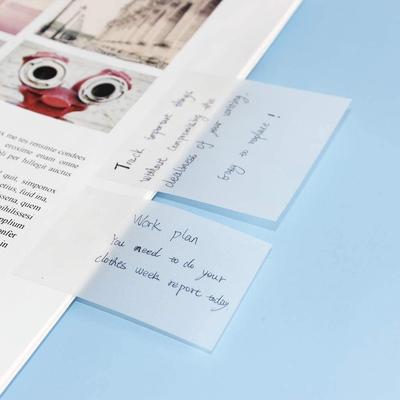100 vellen transparante notitieblokken, waterdicht, zelfklevend memo-notitieblok, schoolkantoorbenodigdheden, briefpapier