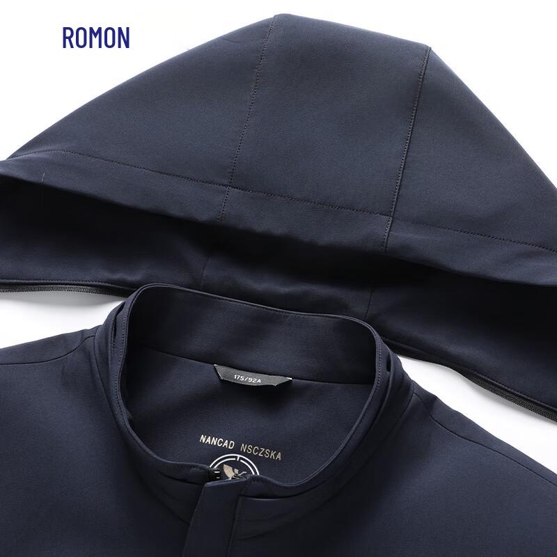 Rommon Men's Hooded Business Casual Jacket
