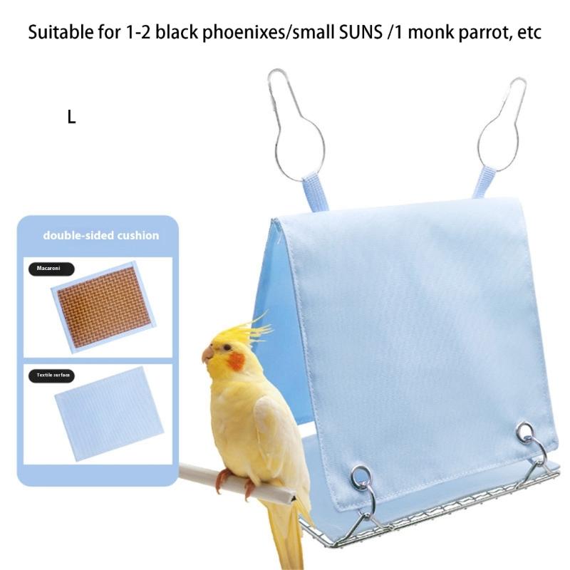 Steel Bird Bed Hammock Tent For Parakeets Lovebirds Snuggles Huts With Double Side Mat Ventilation Design For Cockatiels