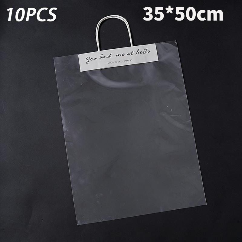 Clear PVC Flower Bouquet Gift Bag with Handles | Transparent Tote for Florist & Gifting