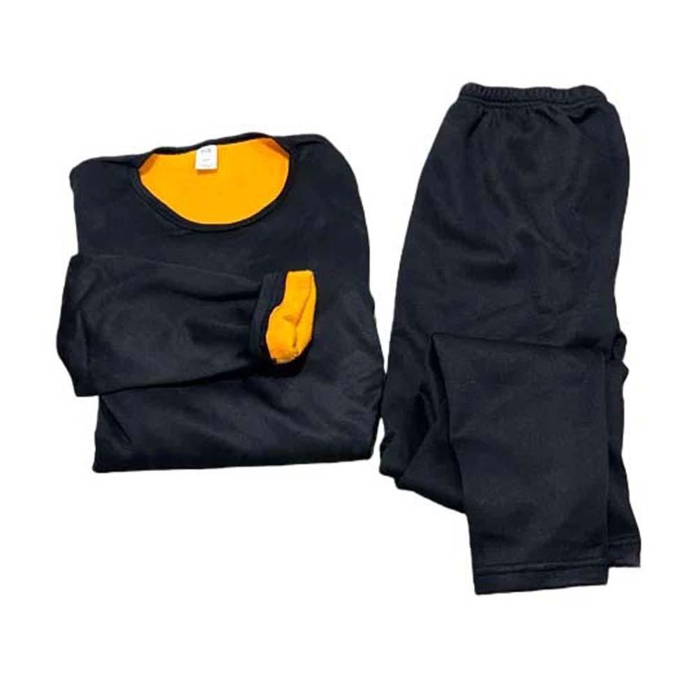 

Tops/Pants Women Warm Thermal Underwear Thickened Round Neck Thermal Clothes Set Invisible Feel Heating Warmth Long Pants L чёрный