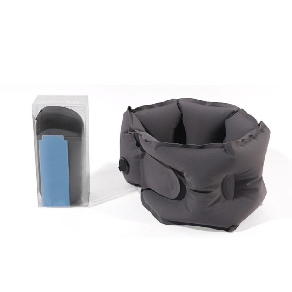 Manual Inflation Inflatable Neck Pillow Ultralight Breathable Travel U-shaped Pillow with Air Pump Comfortable
