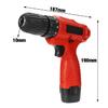 12V Electric Cordless Drill Screwdriver Hand Drill 2 Speed 18+1 Torque Adjustment Li-Ion Battery Rechargeable Power Tool