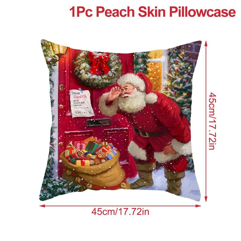 Christmas Cushion Cover Xmas Decorations For Home  Merry Christmas Ornament Pillowcase Natal Navidad New   Gifts