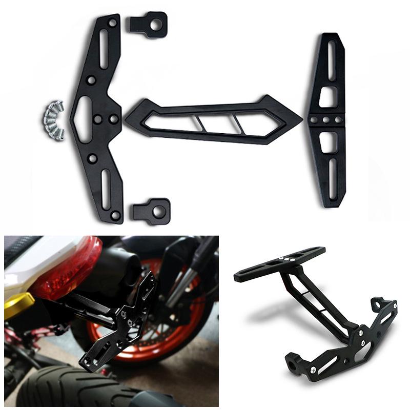 Motorcycle Parts MSX125 Huanglong 300 Blue Bao Long License Plate Holder with Turn Signal Compatibility
